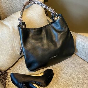 NEW Michael Michael Kors “Isabel” Large Black Convertible Shoulder/Crossbody Bag